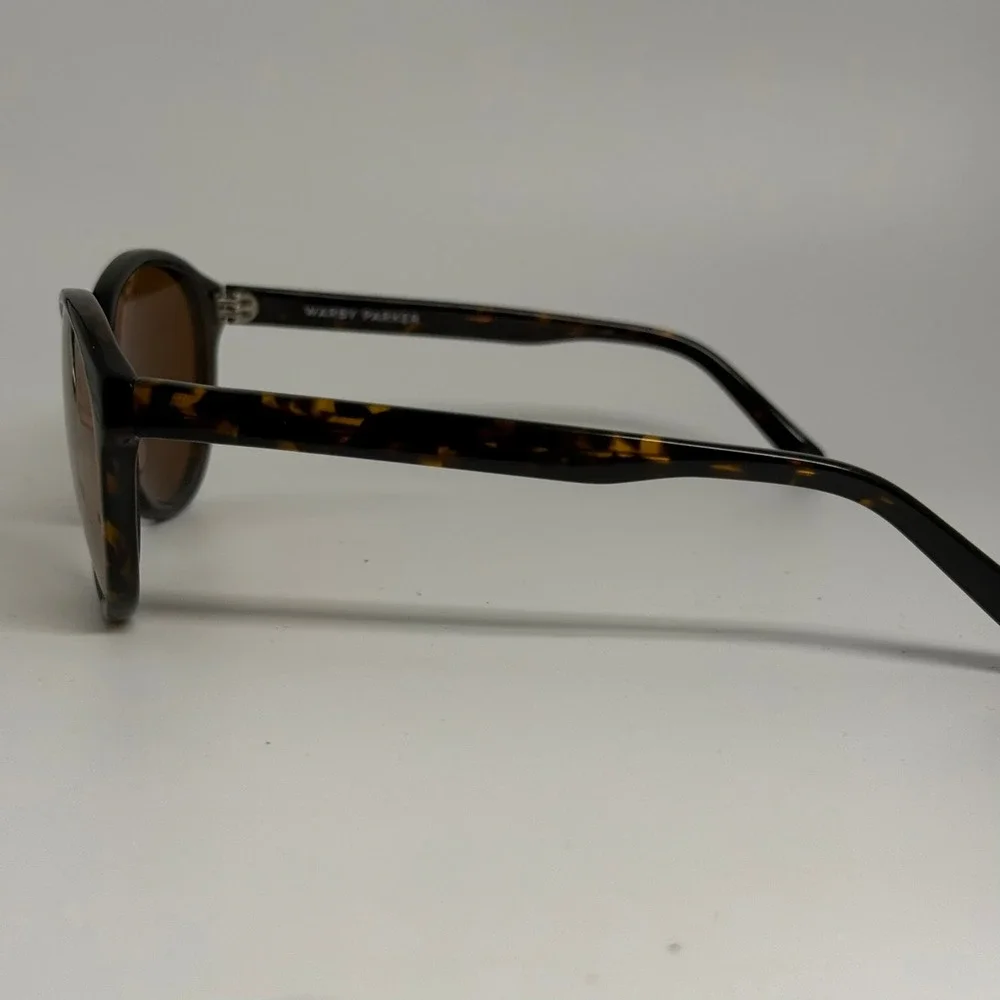 Warby Parker Evelyn 200 Sunglasses Tortoise Shell Round Cat Eye 58-17-140